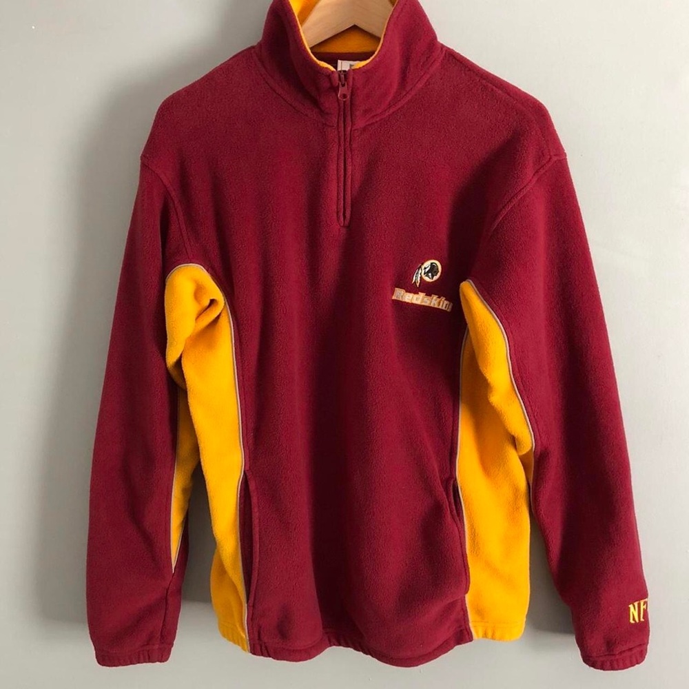 (Men’s S) NFL Vintage 90s Redskins pullover quarter-zip Fleece 🏈